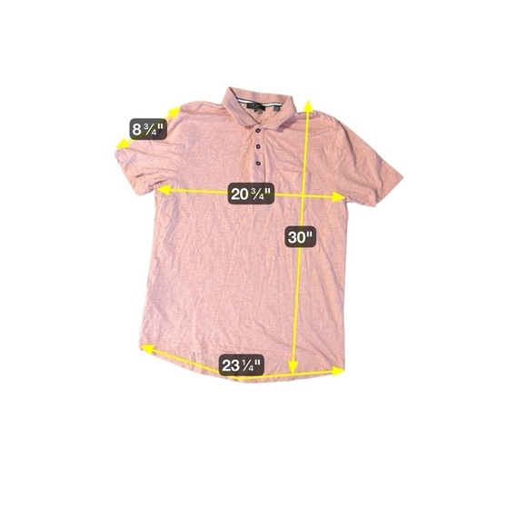 Ted Baker Polo Shirt Men's Size 4 Pink Collared Cotton Short Sleeve Chest Pocket - Picture 4 of 11